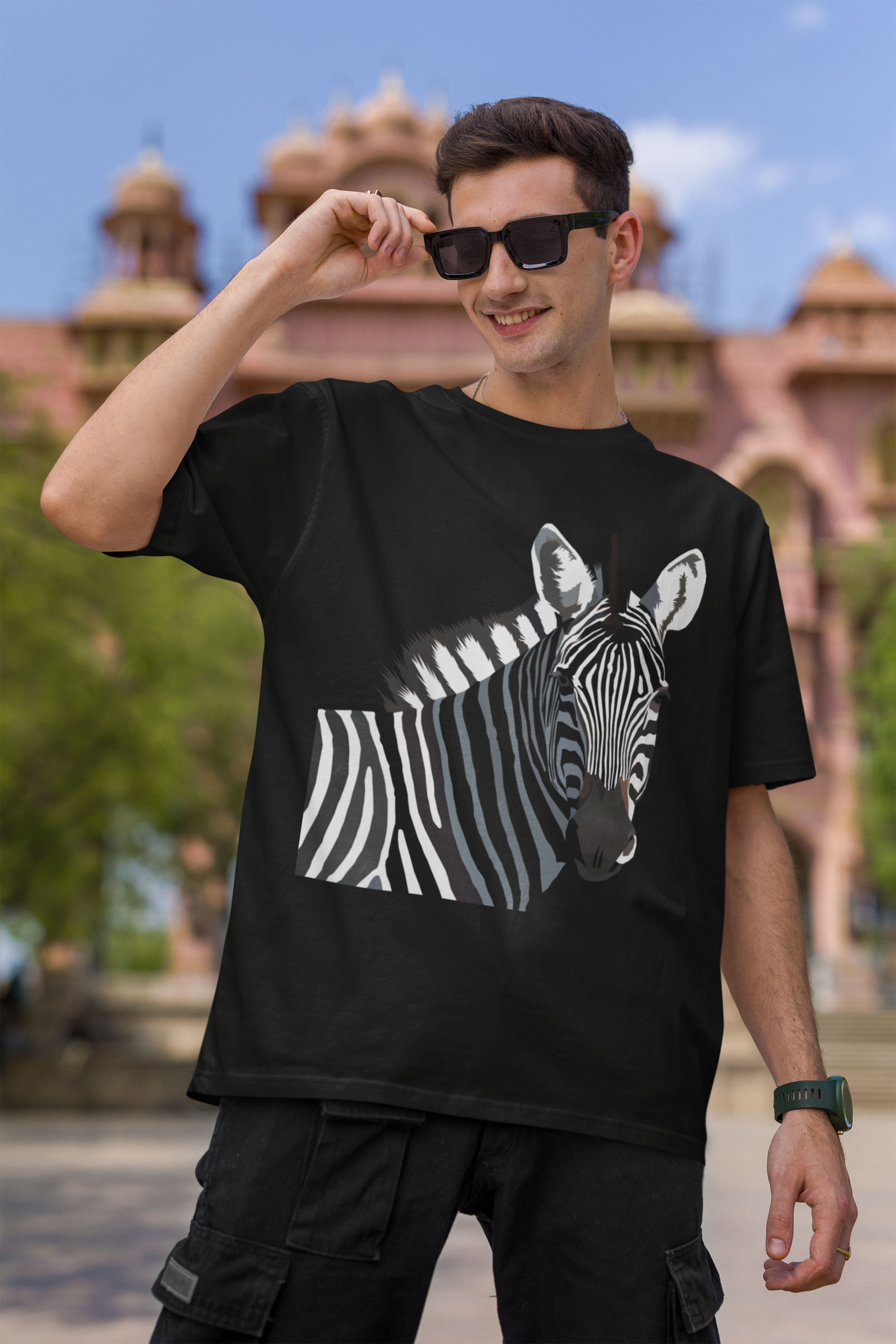 zebra print t shirt mens