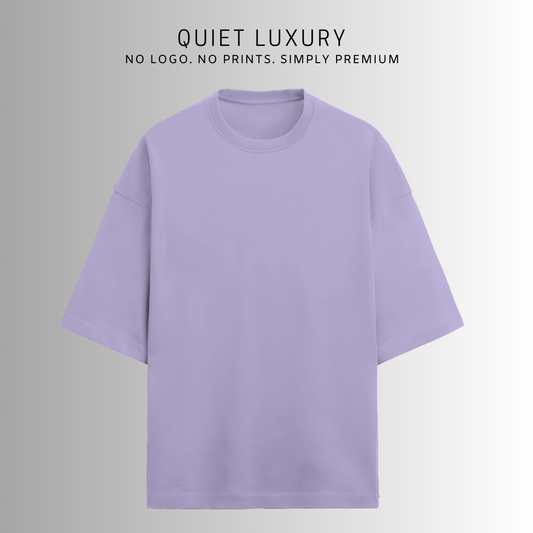 Terry (280 GSM) Quiet Luxury Lavender Oversize T-Shirt For Men