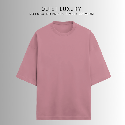 Terry (280 GSM) Quiet Luxury Flamingo Oversize T-Shirt For Men