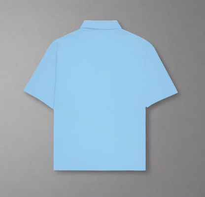 ATOM Quiet Luxury Unisex Oversized Baby Blue Shirt