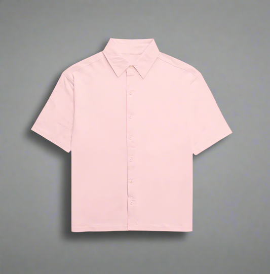 ATOM Quiet Luxury Unisex Oversized Baby Pink Shirt