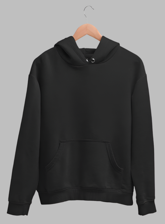 Quiet Luxury Pure Cotton Black Hoodie For Men