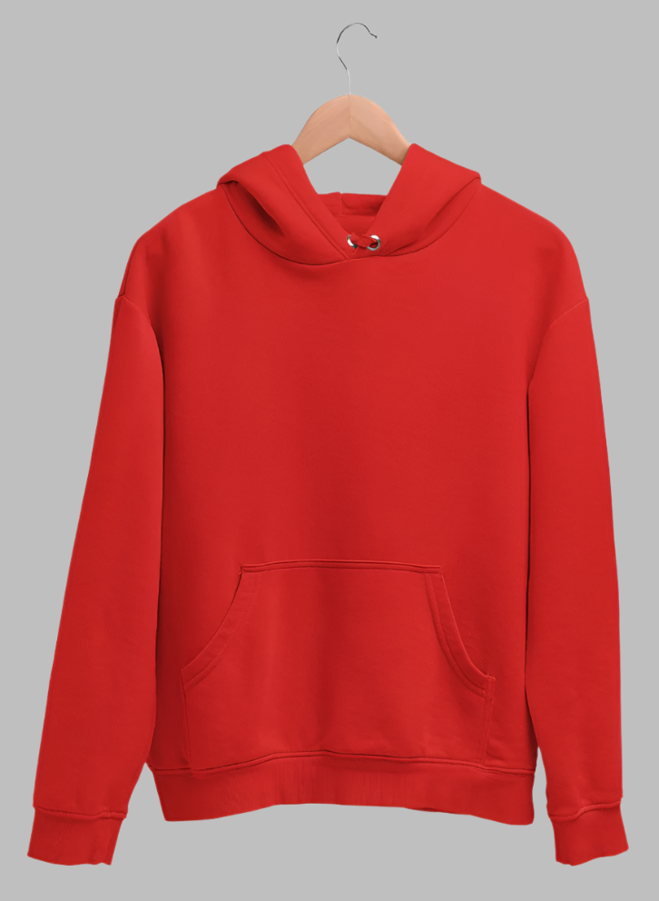 Quiet Luxury Pure Cotton Red Hoodie For Men