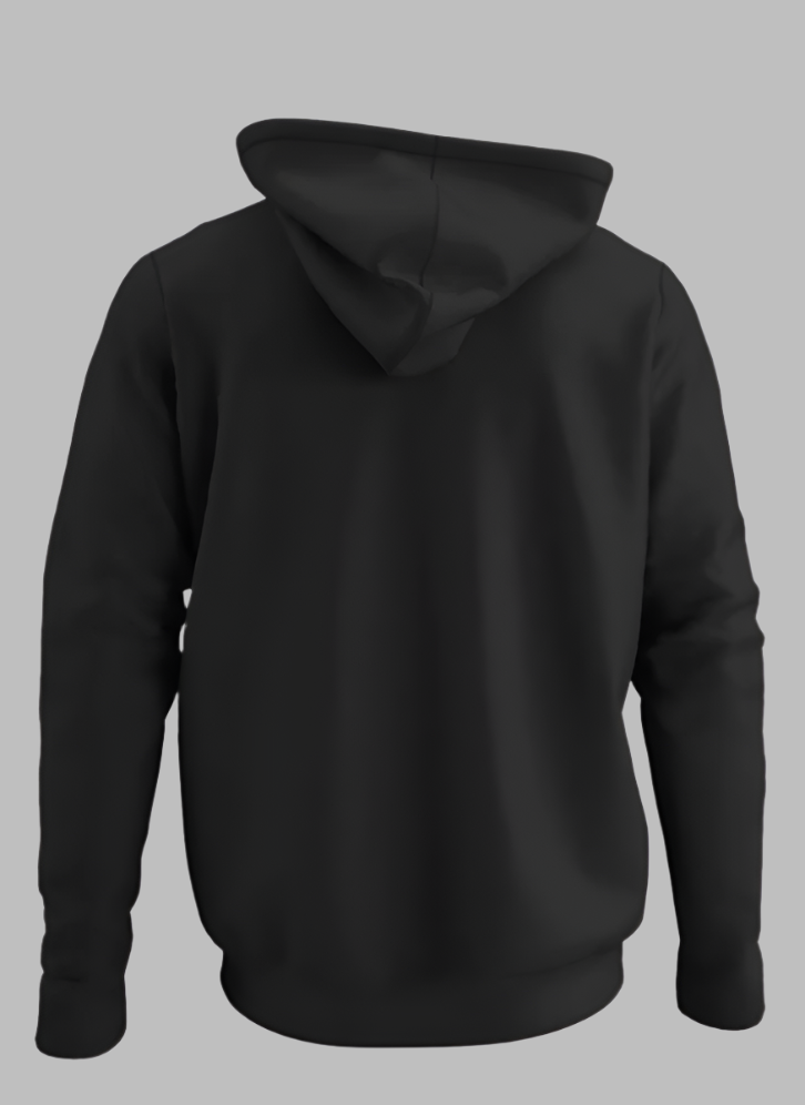 Quiet Luxury Pure Cotton Black Hoodie For Men