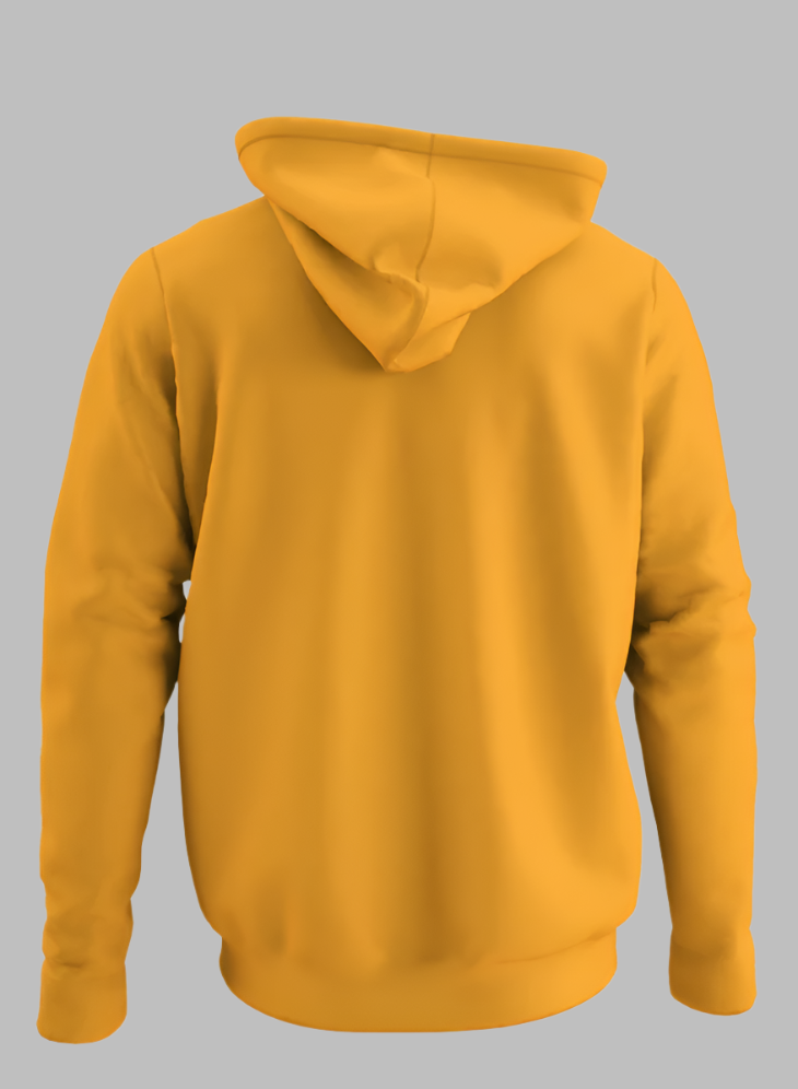 Quiet Luxury Pure Cotton Golden Yellow Hoodie For Men