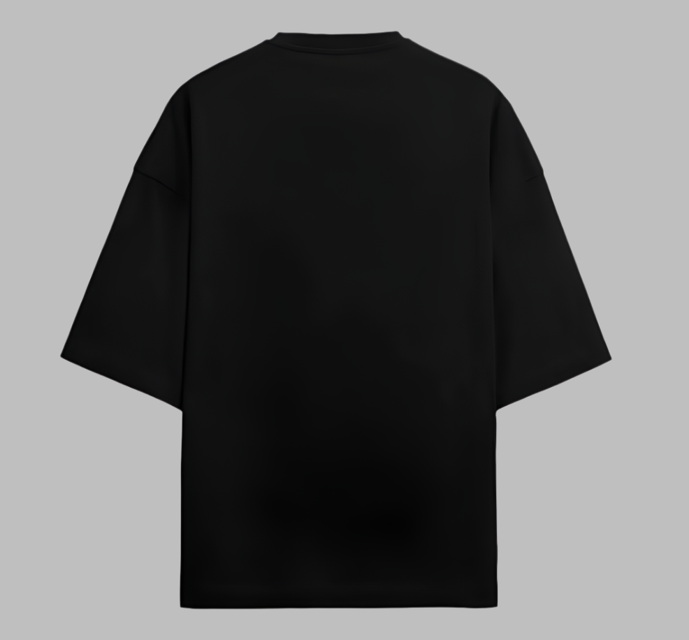 Terry (280 GSM) Quiet Luxury Black Oversize T-Shirt For Men