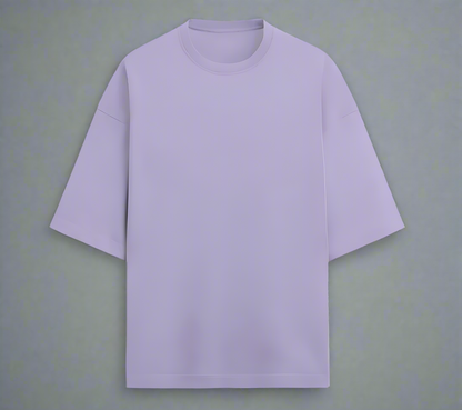 Terry (280 GSM) Quiet Luxury Lavender Oversize T-Shirt For Men