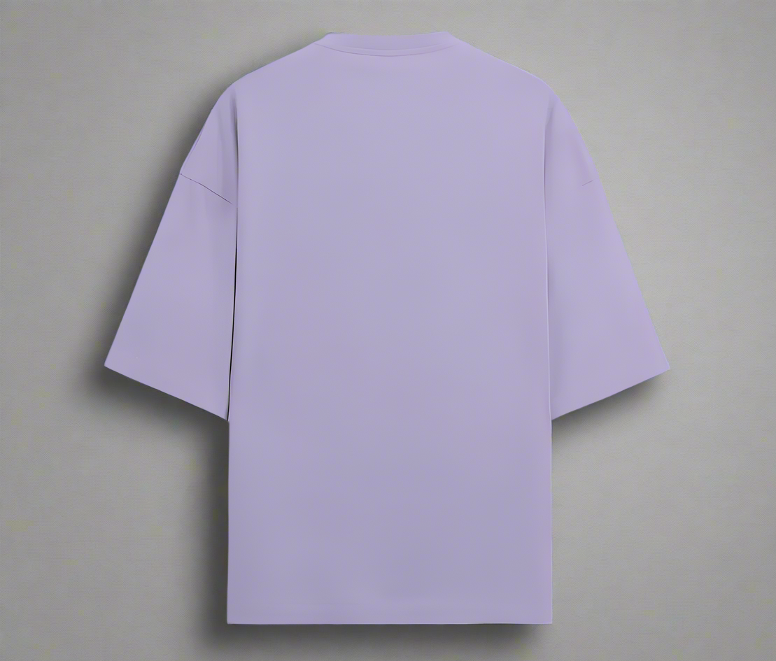 Terry (280 GSM) Quiet Luxury Lavender Oversize T-Shirt For Men