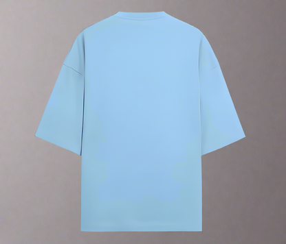 Terry (280 GSM) Quiet Luxury Baby Blue Oversize T-Shirt For Men