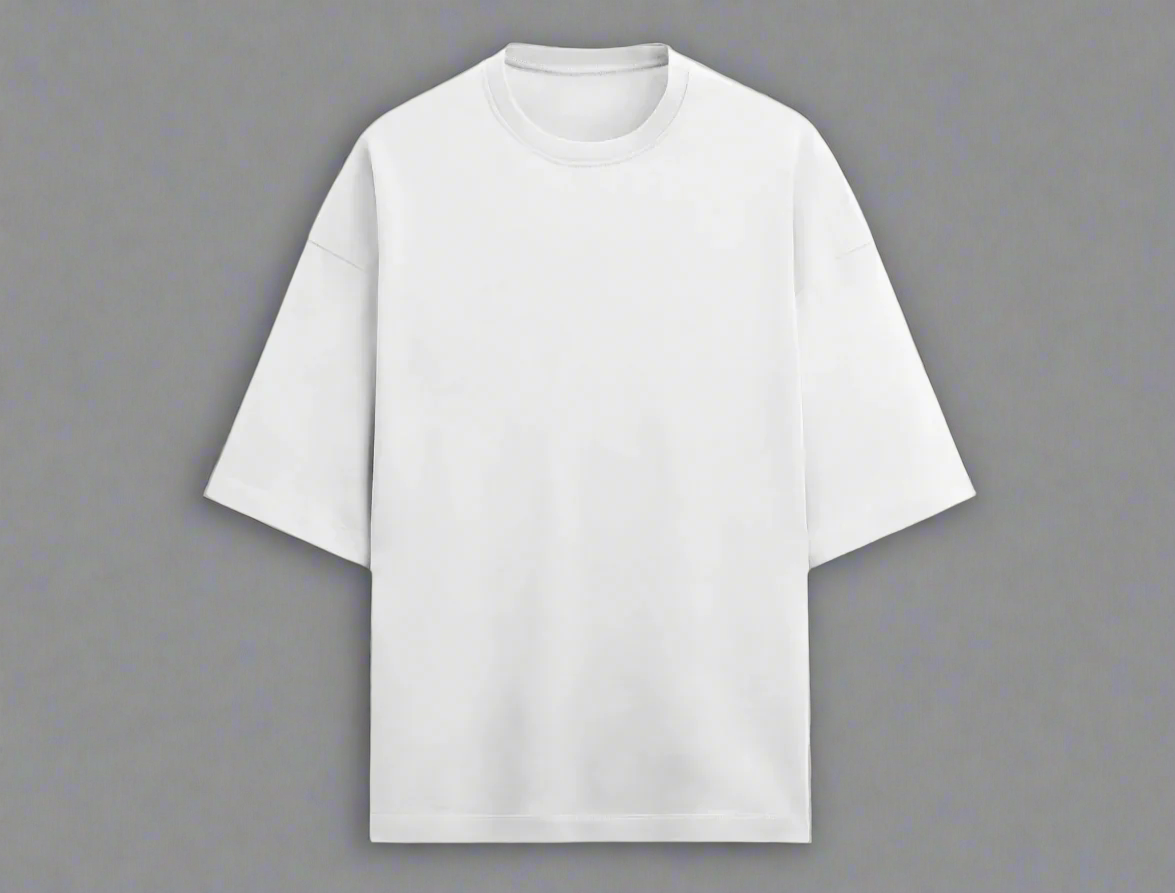 Terry (280 GSM) Quiet Luxury White Oversize T-Shirt For Men