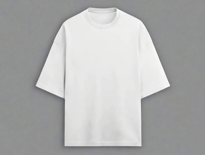 Terry (280 GSM) Quiet Luxury White Oversize T-Shirt For Men