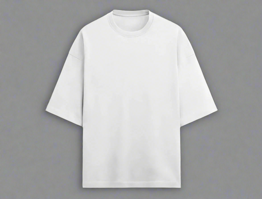 Terry (280 GSM) Quiet Luxury White Oversize T-Shirt For Men