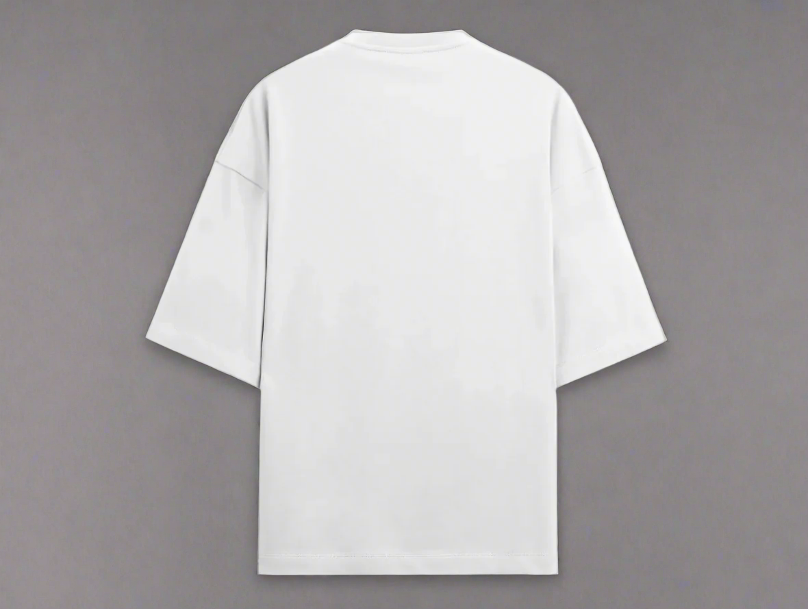 Terry (280 GSM) Quiet Luxury White Oversize T-Shirt For Men