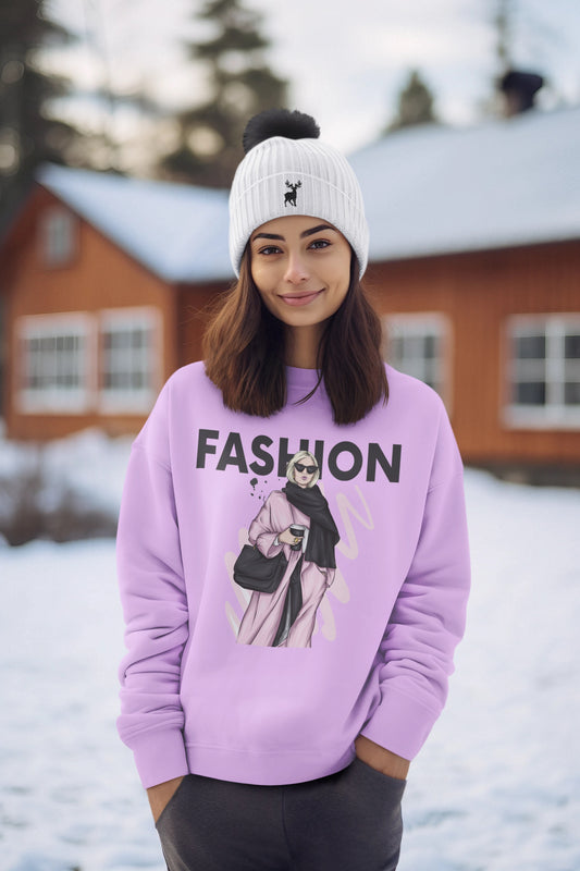 Fashion Lavender Sweatshirt For Women