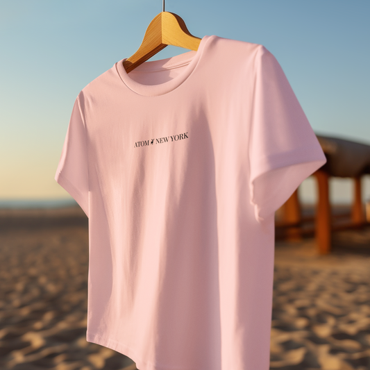 ATOM NEW YORK ESSENTIAL Light Pink Oversized T-Shirt For Men