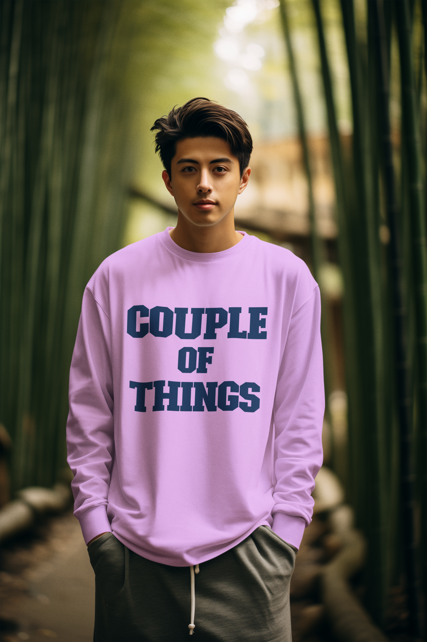 Couple Of Things Blue College Font Lavander Unisex Sweatshirt | RJ Anmol Collection