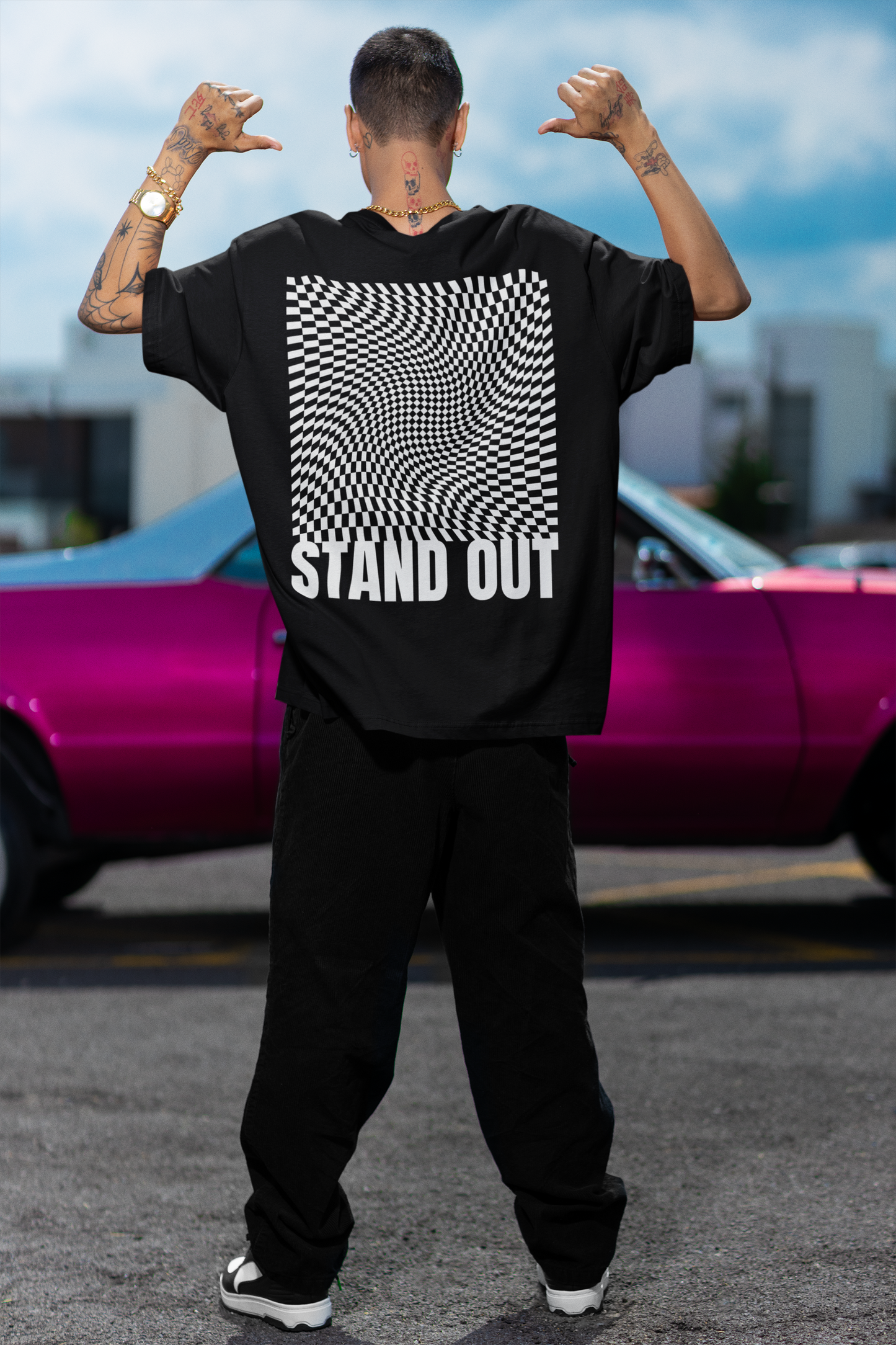 Stand Out Black Oversized T-Shirt For Men