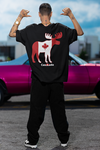 Canada Black Oversized T-Shirt For Men