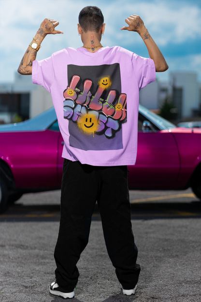 Ghost Lavander Oversized T-Shirt For Men