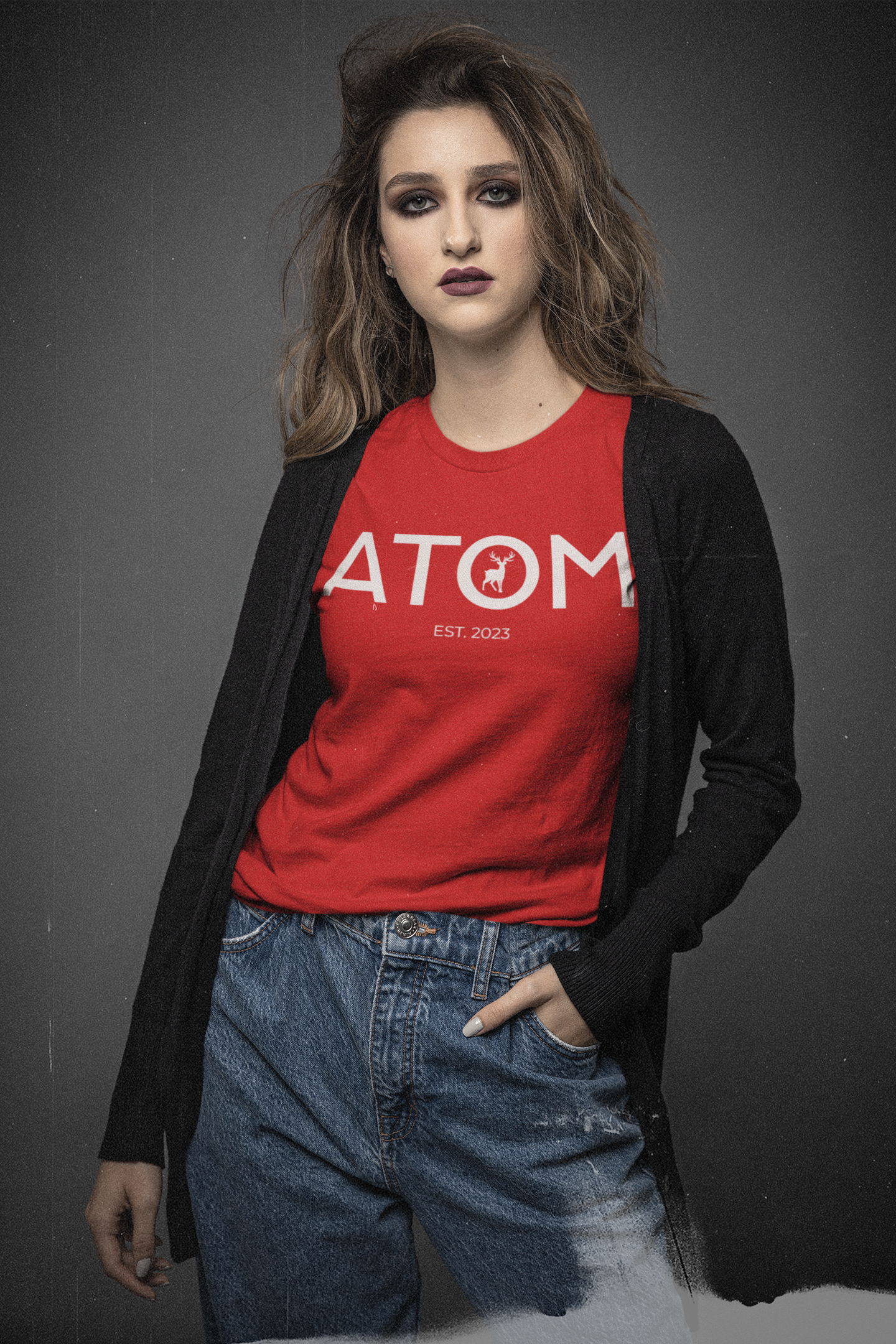 ATOM Signature Classic Red T-Shirt For Women