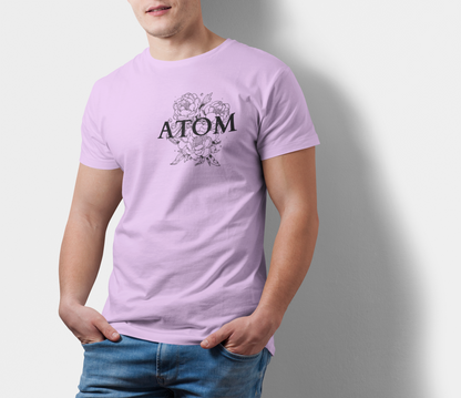 ATOM Signature Flowery Pocket Lavender T-Shirt For Men