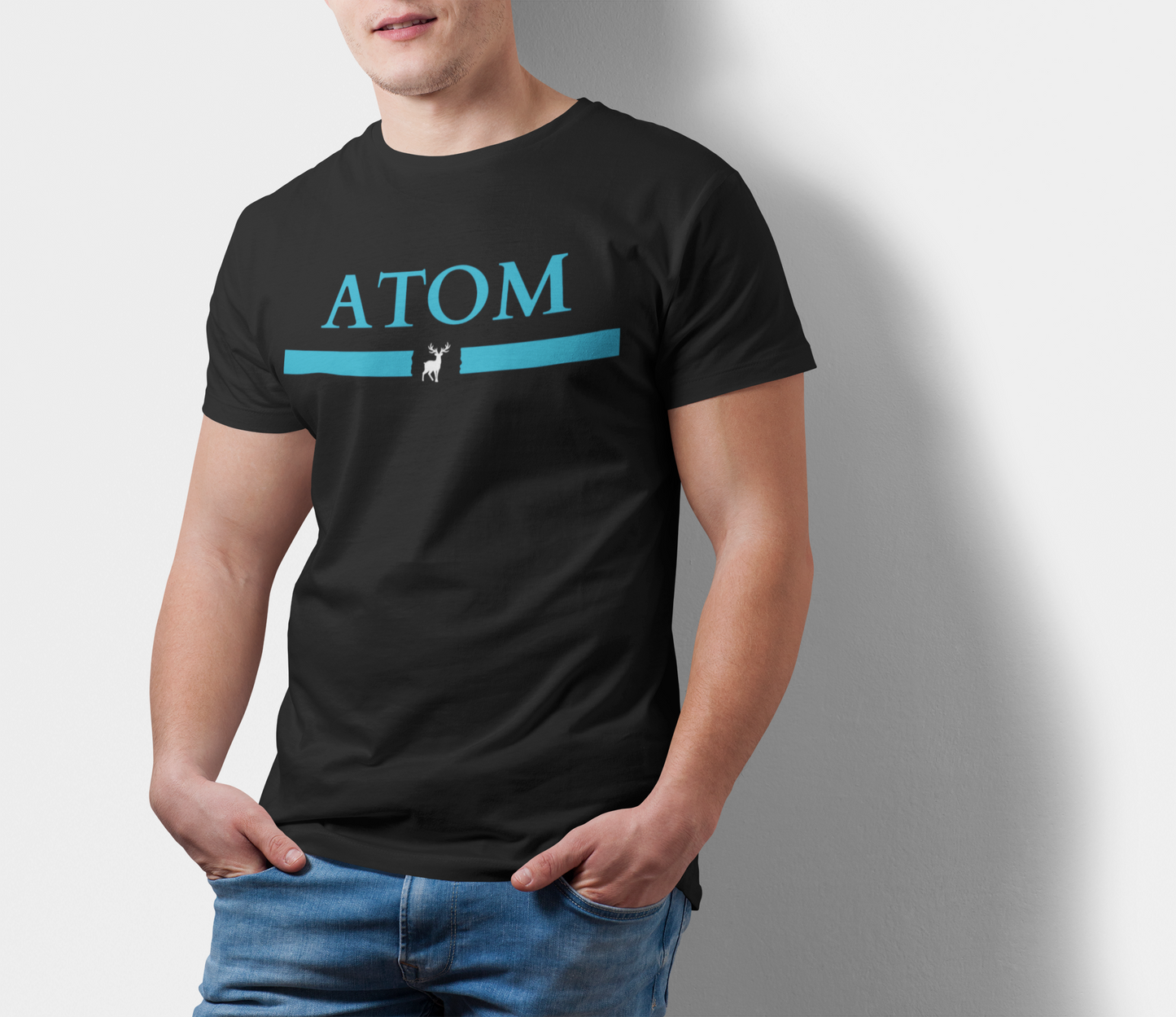 ATOM Signature Classic Black T-Shirt For Men