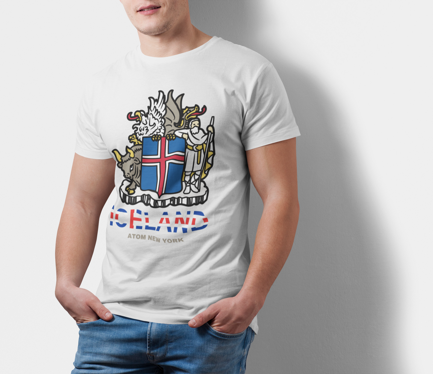 ATOM Signature Iceland White T-Shirt For Men