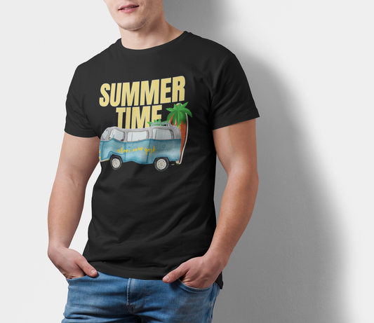 ATOM Signature Summer Time Black T-Shirt For Men