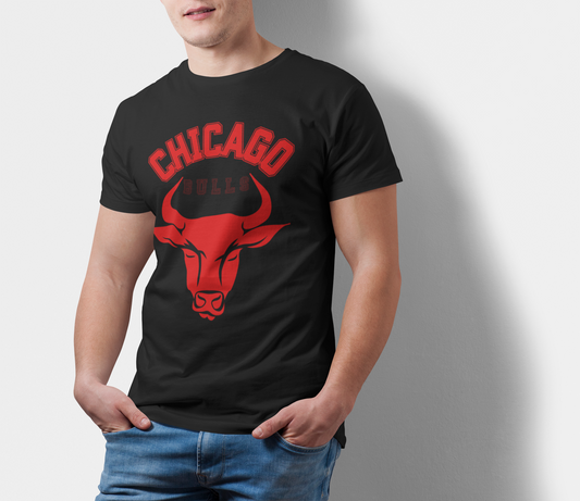 ATOM Signature Chicago Bulls Black T-Shirt For Men