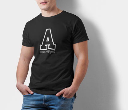 ATOM Signature Iconic Symbol A BLACK T-Shirt For Men