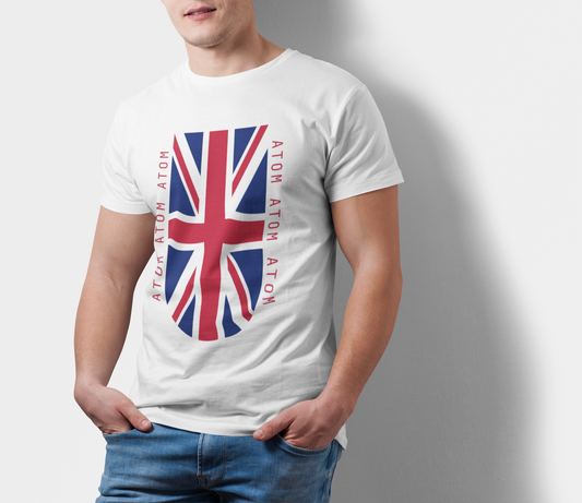 ATOM UK Flag White T-Shirt For Men