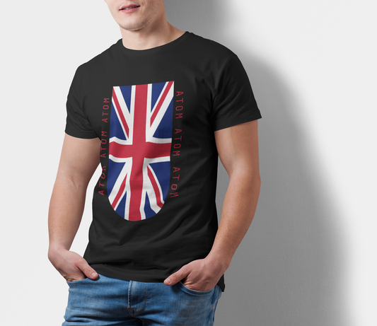 ATOM UK Flag Black T-Shirt For Men