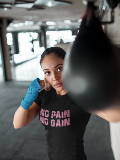 No Pain No Gain Black T-Shirt For Women | Tarun Kapoor Collection