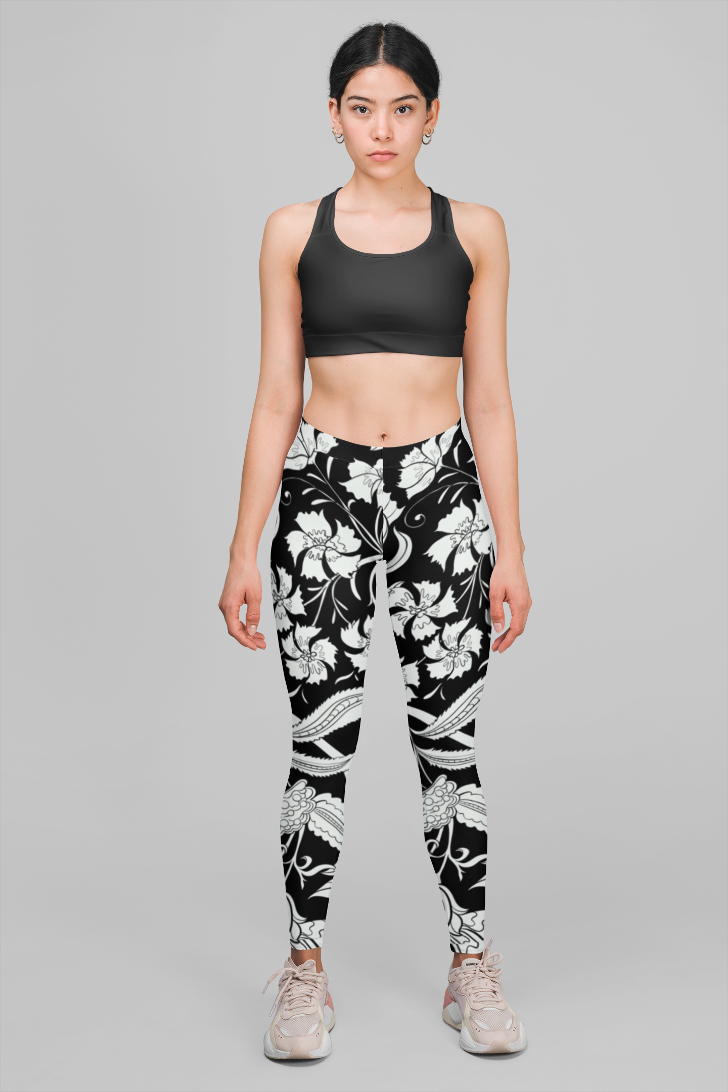 Pink Abstract Print - High waist leggings - Nachke Dance fashion