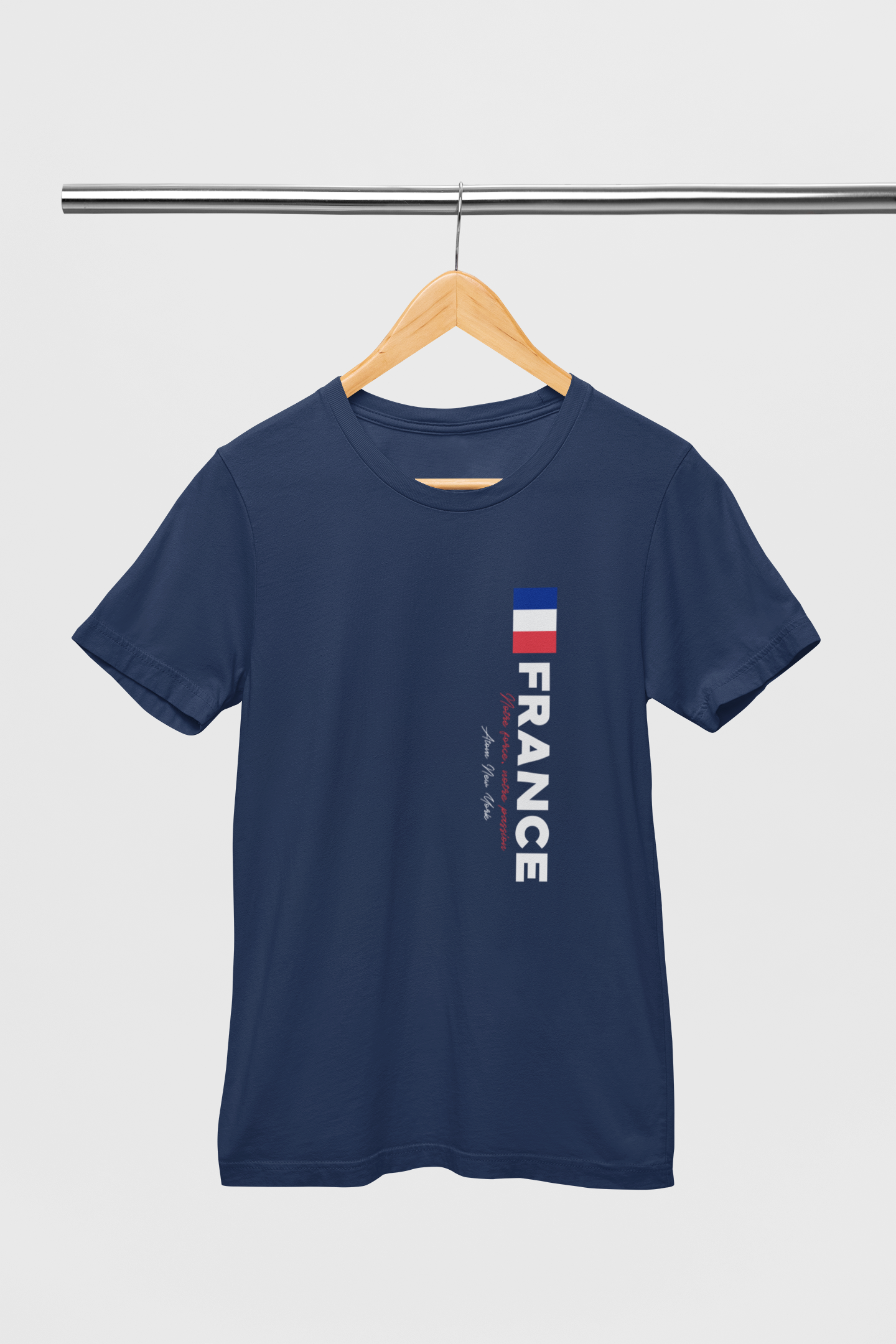 ATOM New York France Navy Blue T-Shirt For Men