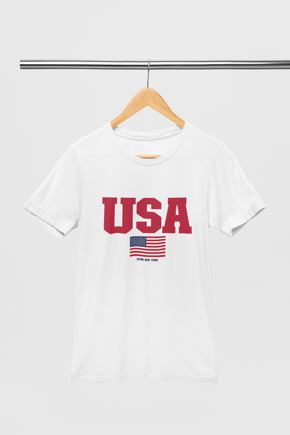 USA ATOM NEW YORK Signature White T-Shirt For Men