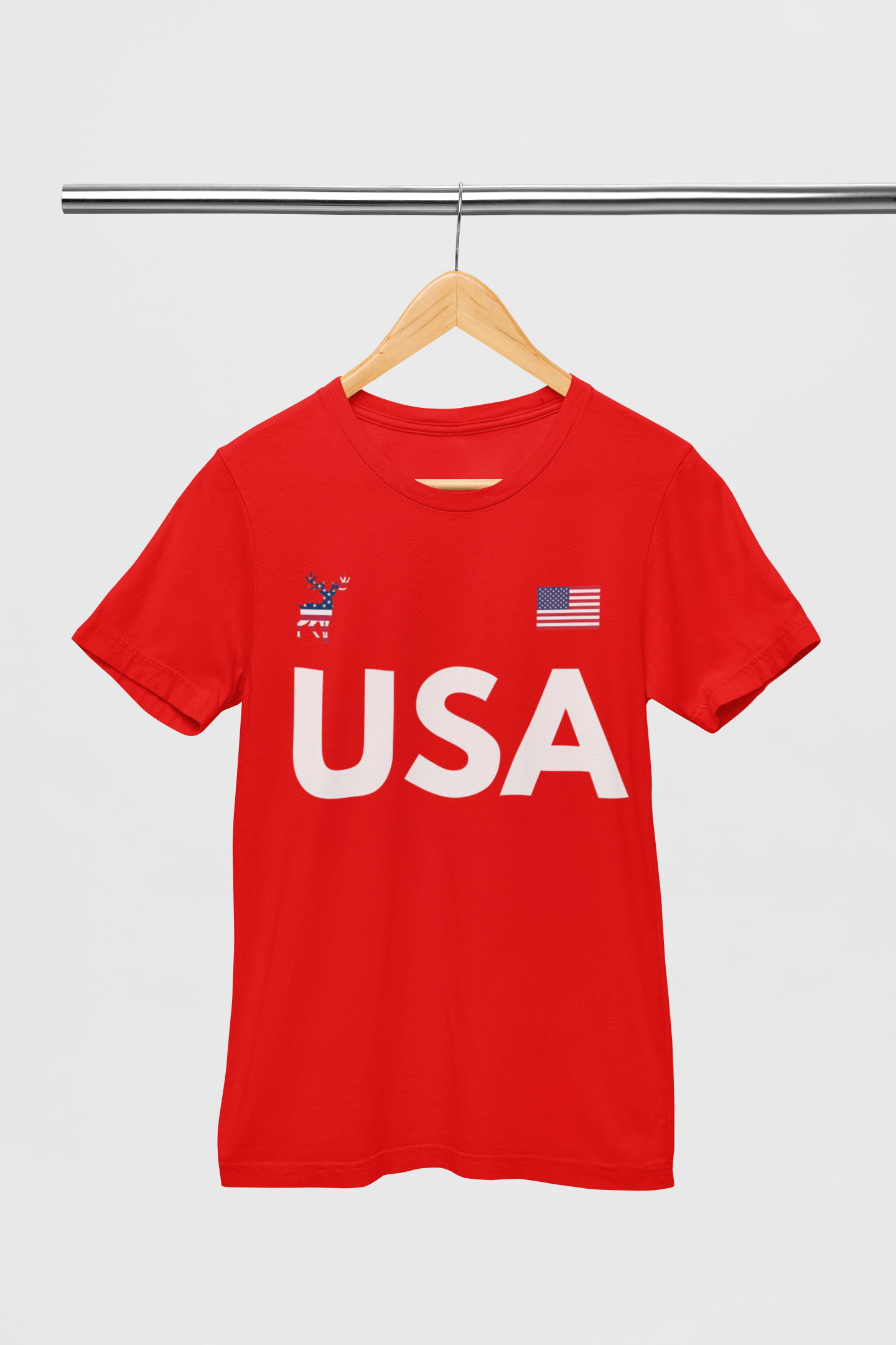 ATOM Signature USA Red T-Shirt For Men