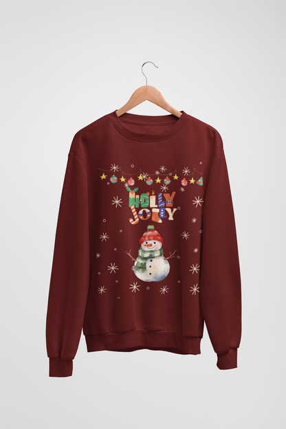 Holly Jolly Christmas Maroon Sweatshirt For Men