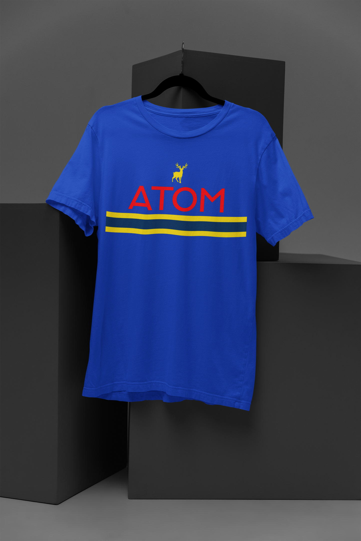 Atom Stripe Signature Royal Blue T-Shirt For Men