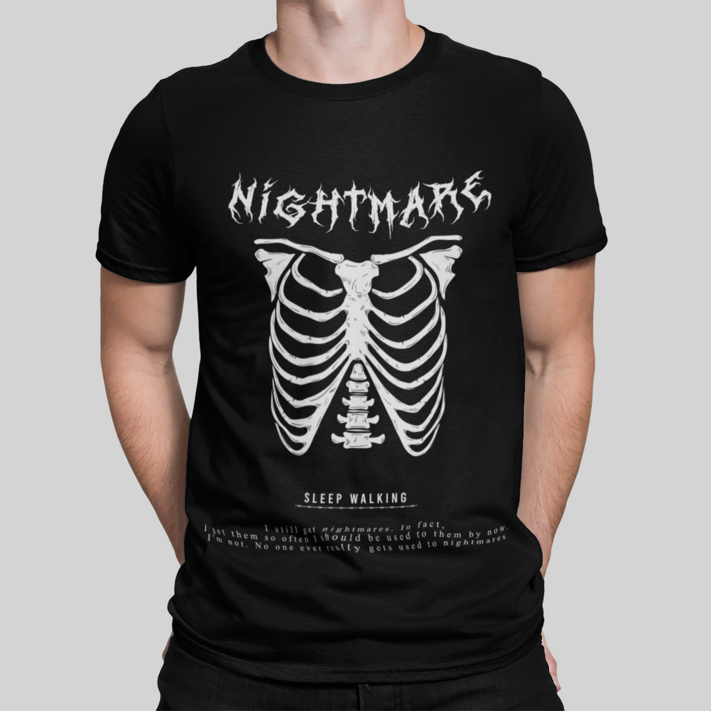 Nightmare Black T-Shirt For Men