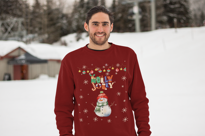 Holly Jolly Christmas Maroon Sweatshirt For Men