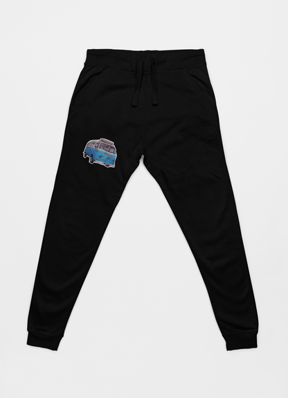 Vintage Car Black Hoodie And Jogger Co-ord Set For Men