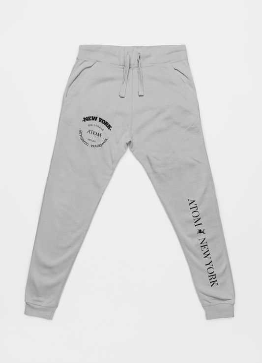 ATOM Signature Unisex Melange Grey Joggers For Men