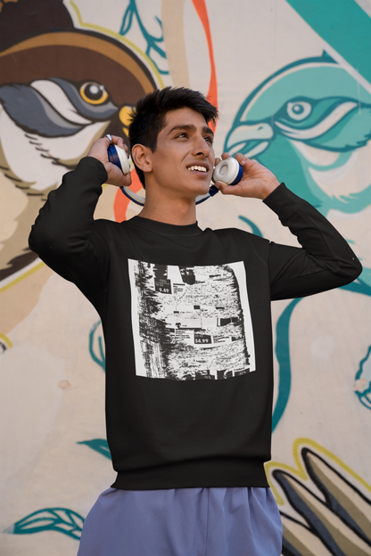 Abstract Art Black Sweatshirt For Men