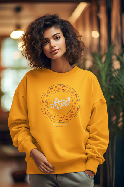 Holiday Cheers Yellow Sweatshirt For Women