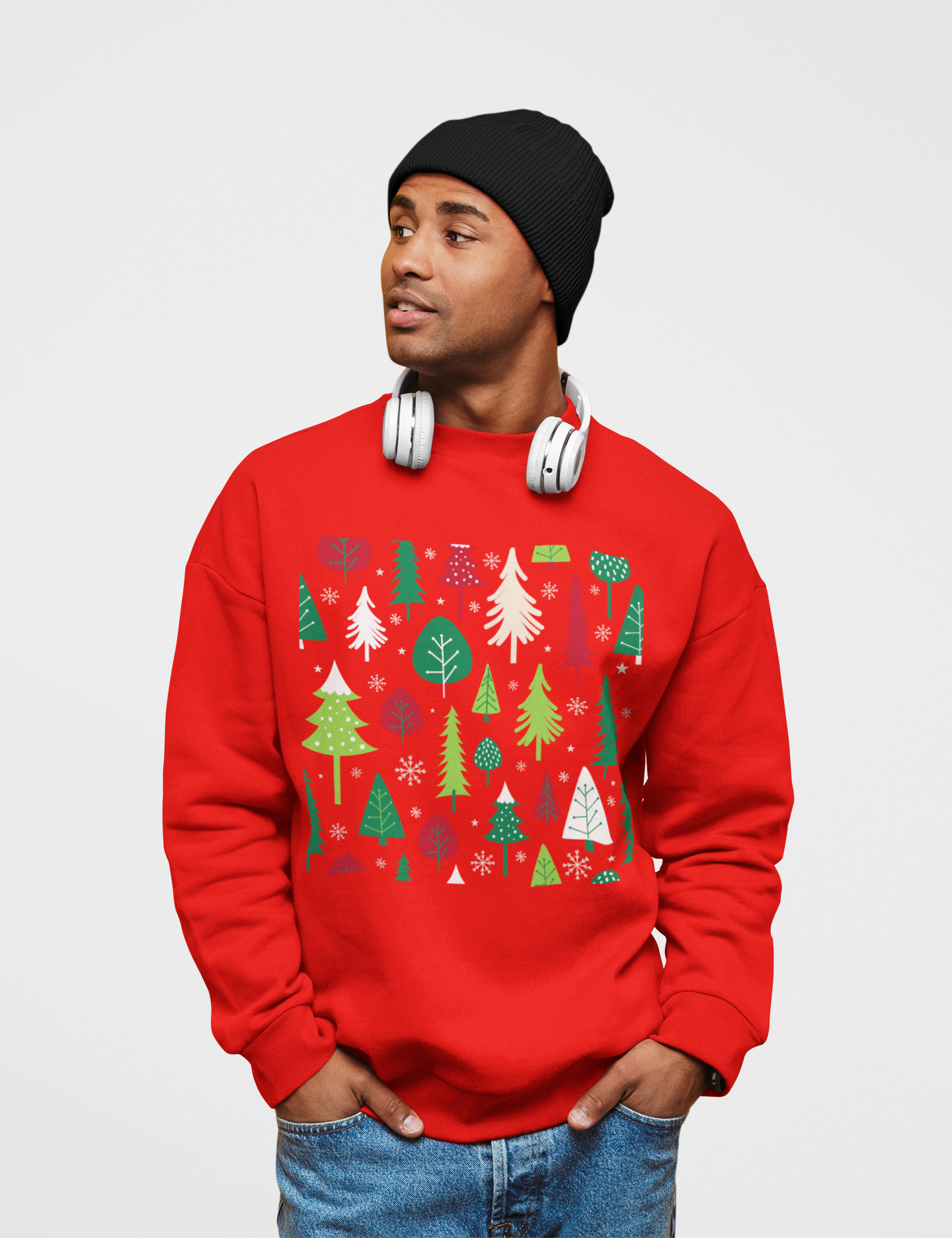 Mens red christmas on sale sweater