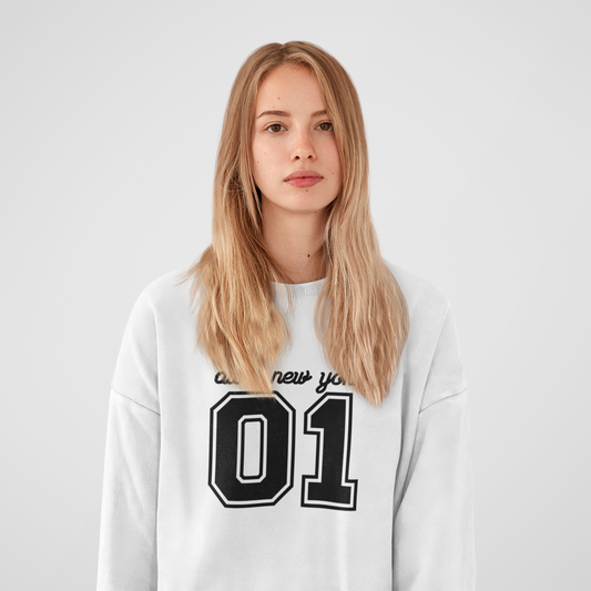 ATOM No 1 White Sweatshirt For Women