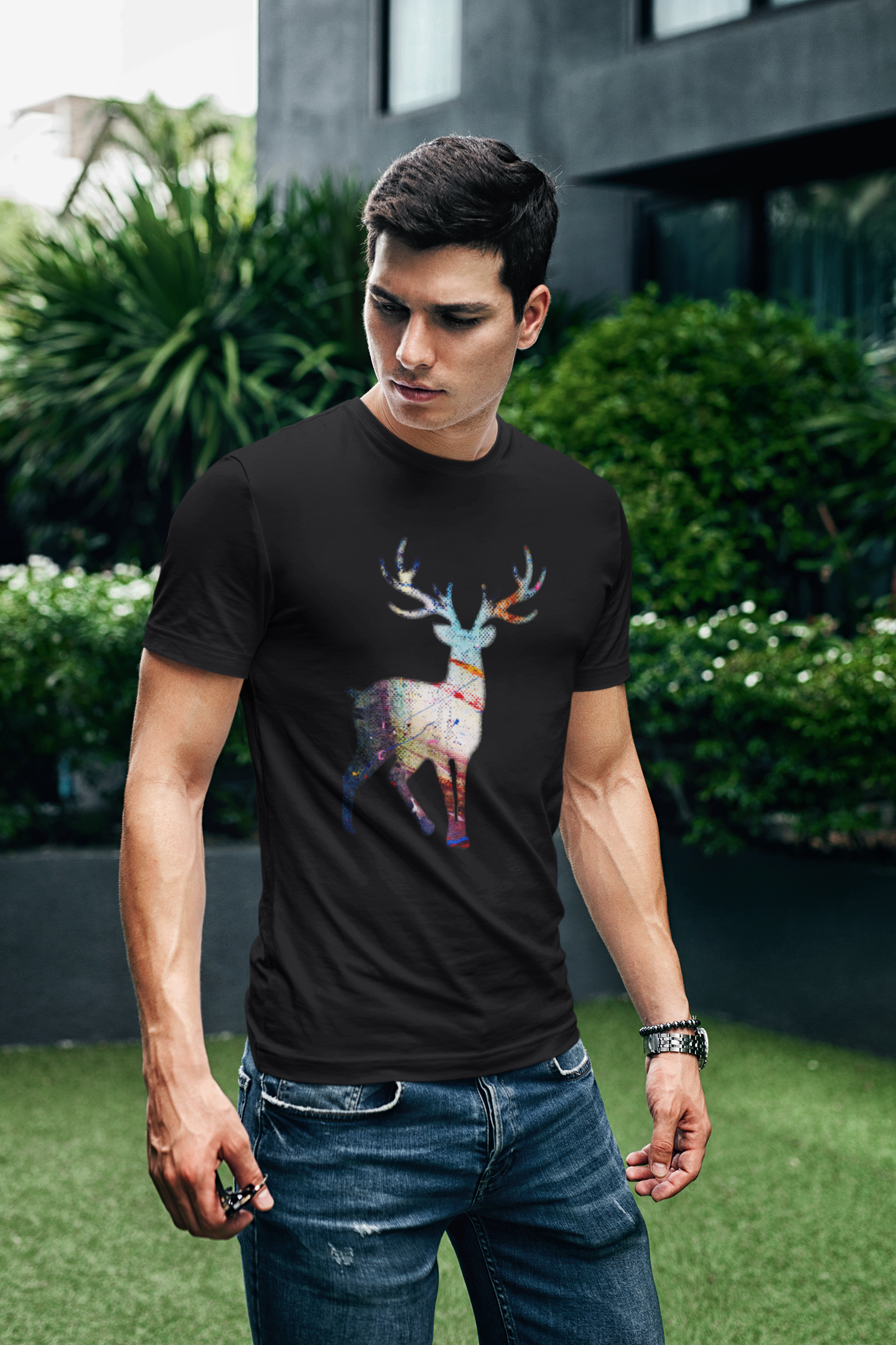 ATOM Signature Comic Black T-Shirt For Men