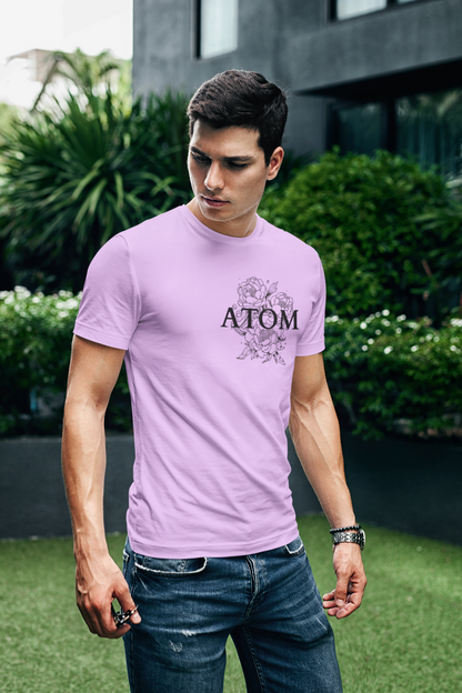 ATOM Signature Flowery Pocket Lavender T-Shirt For Men