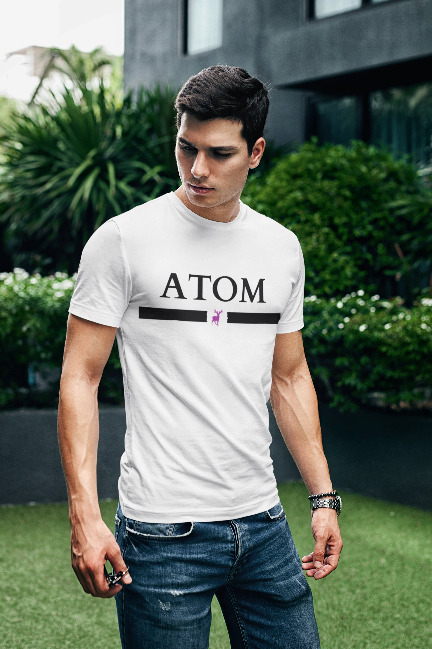 ATOM Signature Classic White T-Shirt For Men